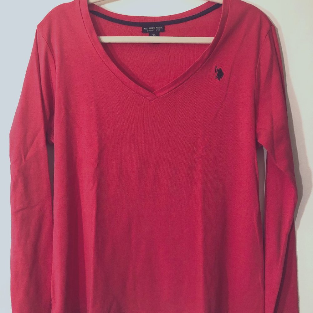 U S Polo Assn Ladies XL Red Top
